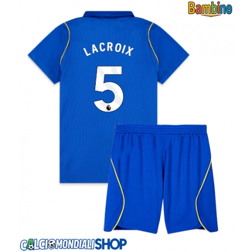 Maglie da calcio Chelsea Maxence Lacroix #5 Prima Maglia Bambino 2026-27 Manica Corta + Pantaloni corti)
